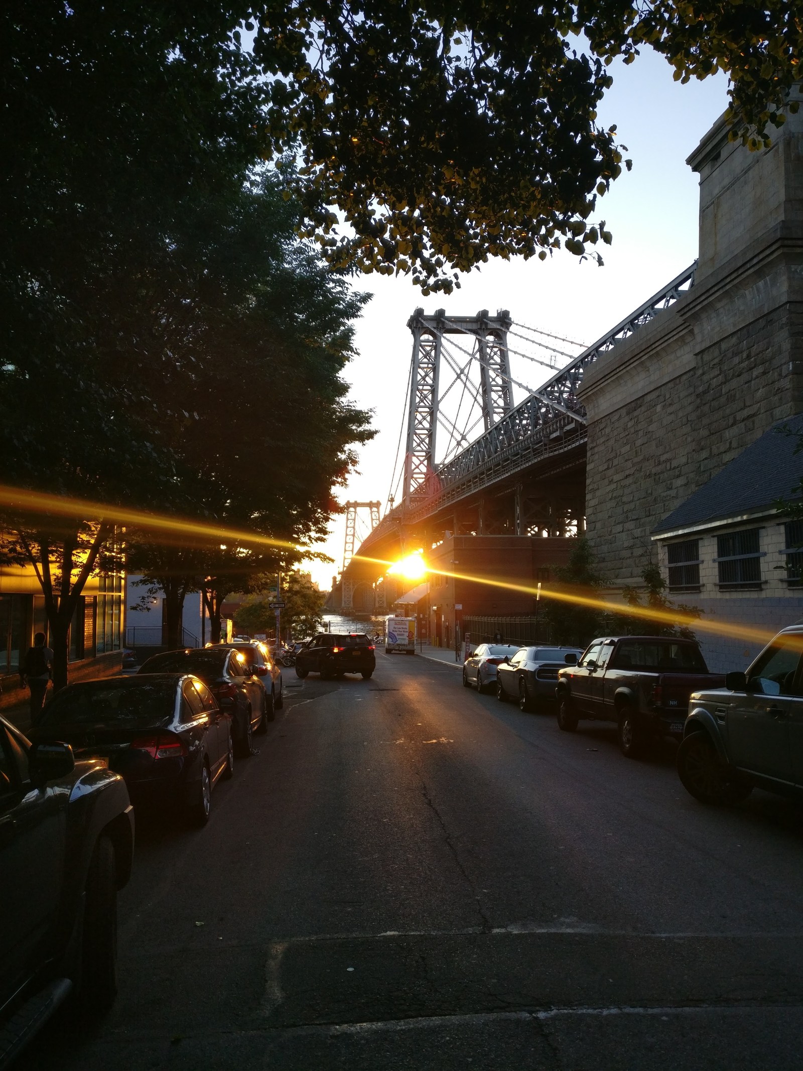 The Williamsburg Bridge at sunset, New York